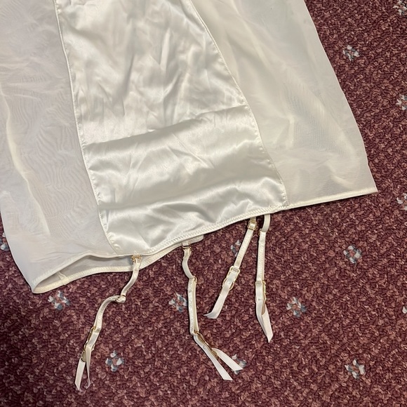 ZARA Lingerie Satin Slip Dress - Size Small - Ivory White - Picture 3 of 8